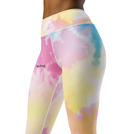 GymWidowz Yoga Leggings - Light Tie Dye