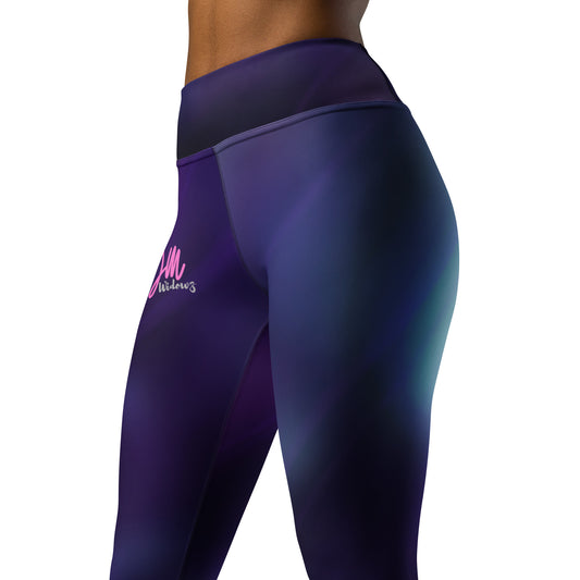 GymWidowz Yoga Leggings - Purple Nebula