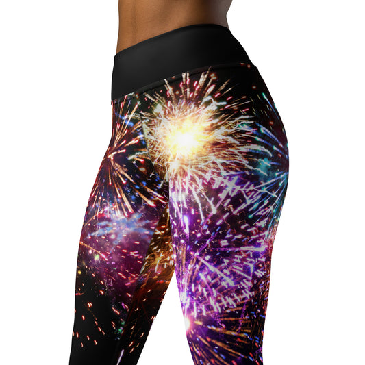 GymWidowz Yoga Leggings - Fireworks