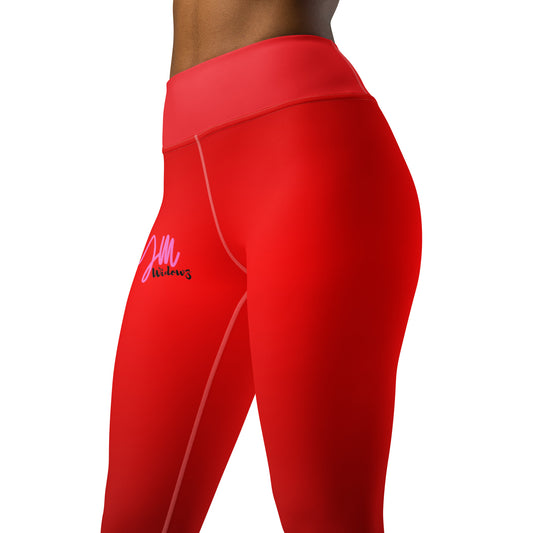 GymWidowz Yoga Leggings - Red Gradient