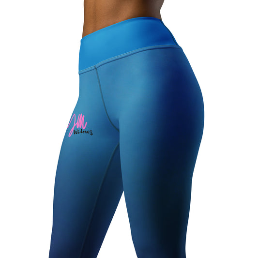 GymWidowz Yoga Leggings - Blue Gradient