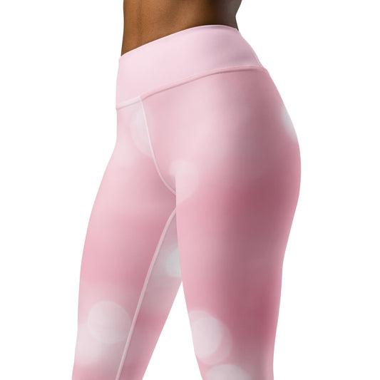 GymWidowz Yoga Leggings - Pink Sparkle