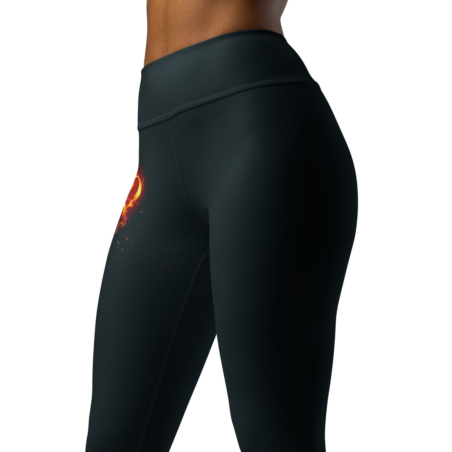 GymWidowz Yoga Leggings - Burning Heart