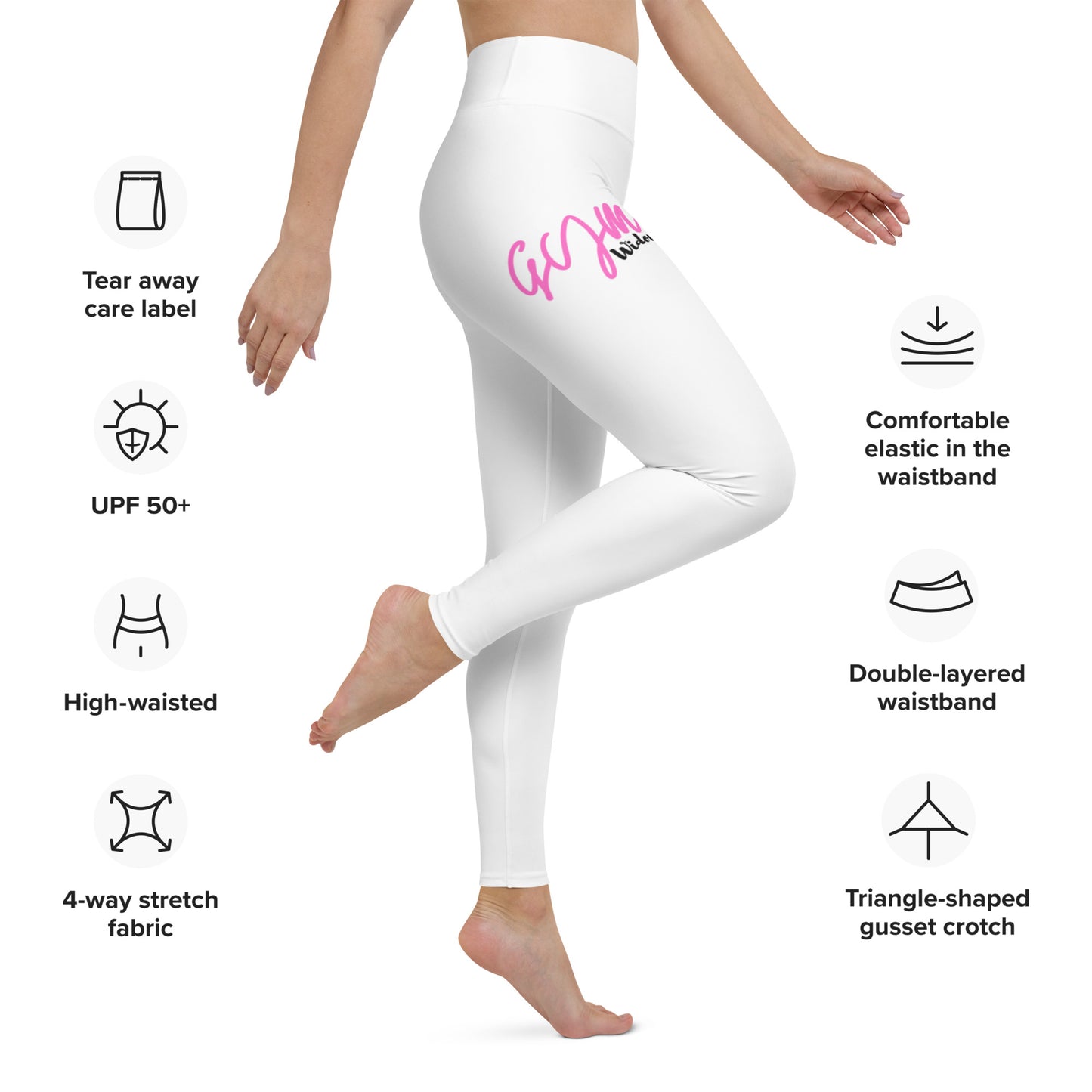 GymWidowz Yoga Leggings - White