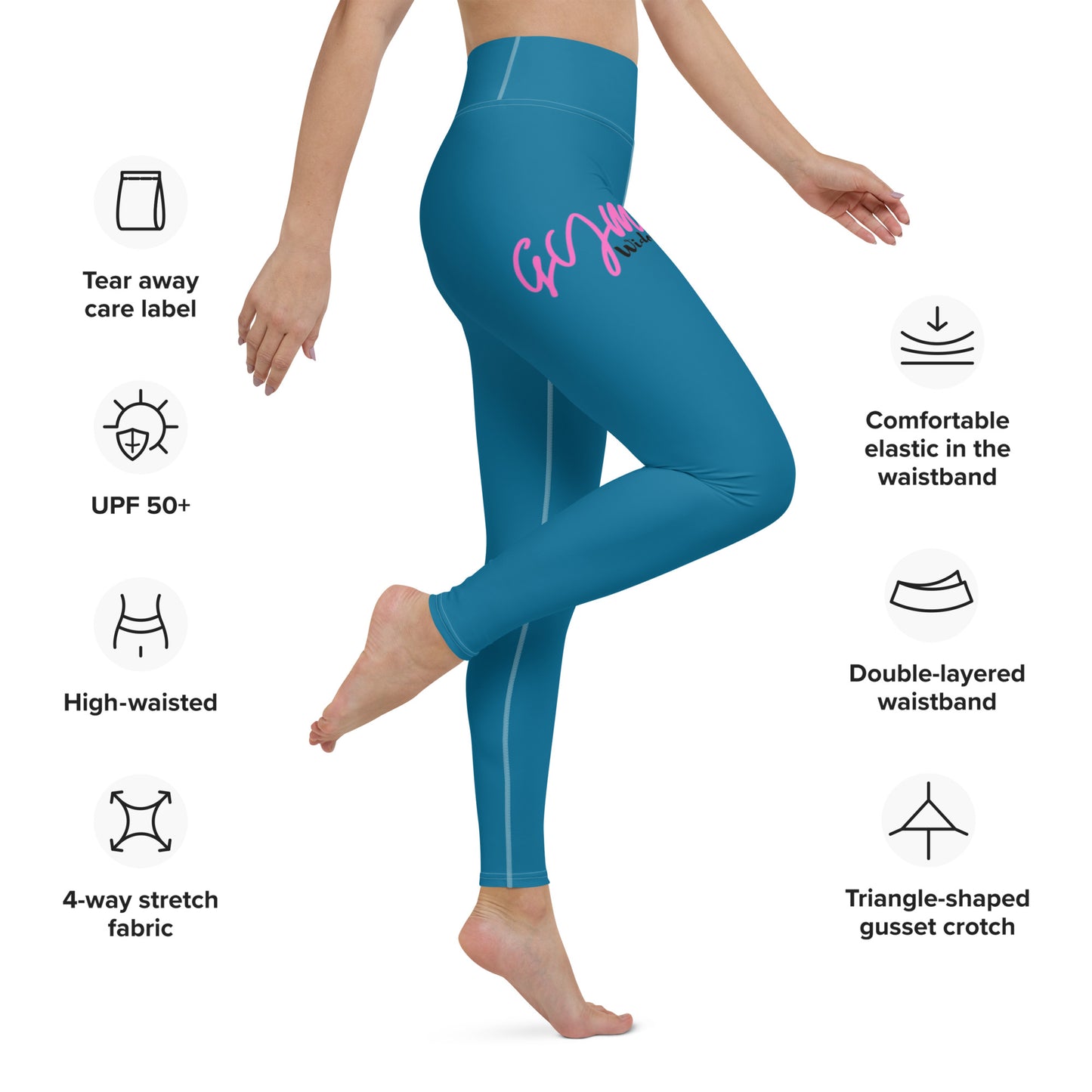 GymWidowz Yoga Leggings - Cerulean Blue