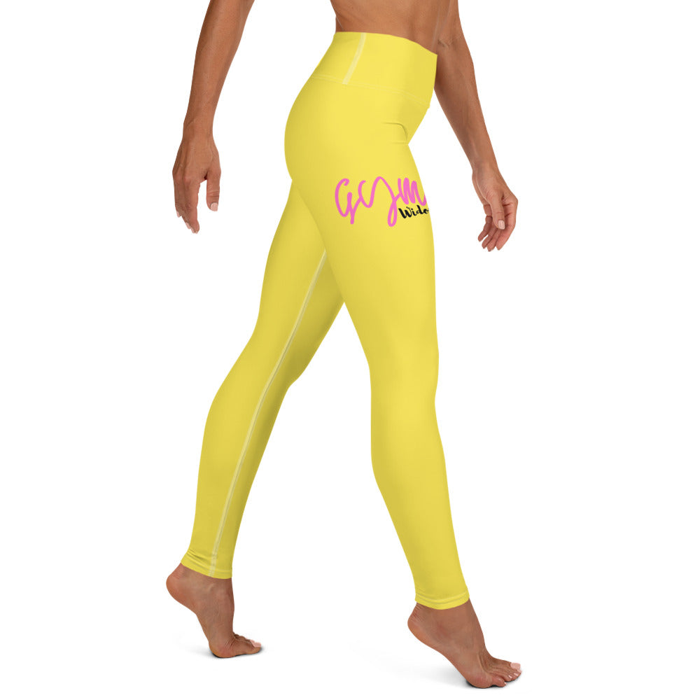 GymWidowz Yoga Leggings - Daisy Yellow