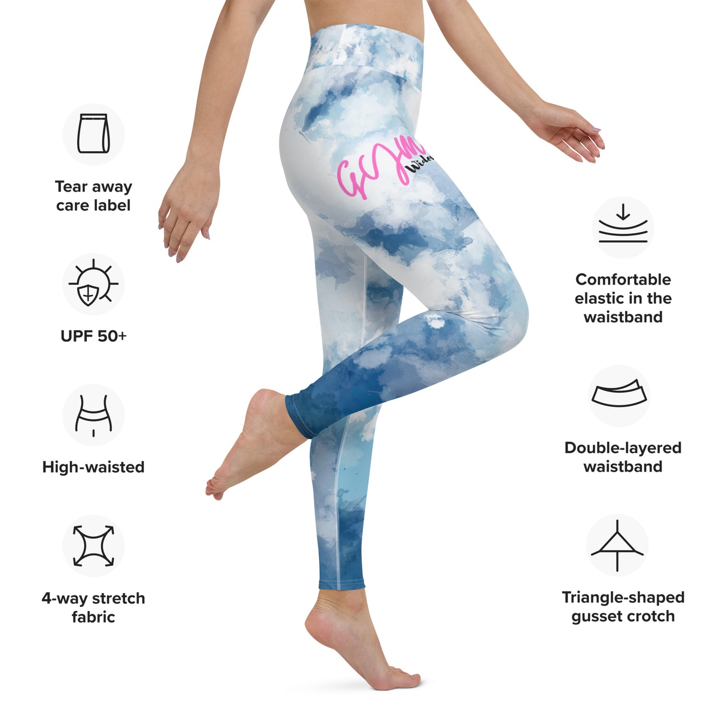 GymWidowz Yoga Leggings - Watercolour