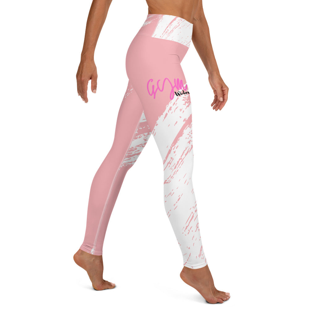 GymWidowz Yoga Leggings - Distressed Pink