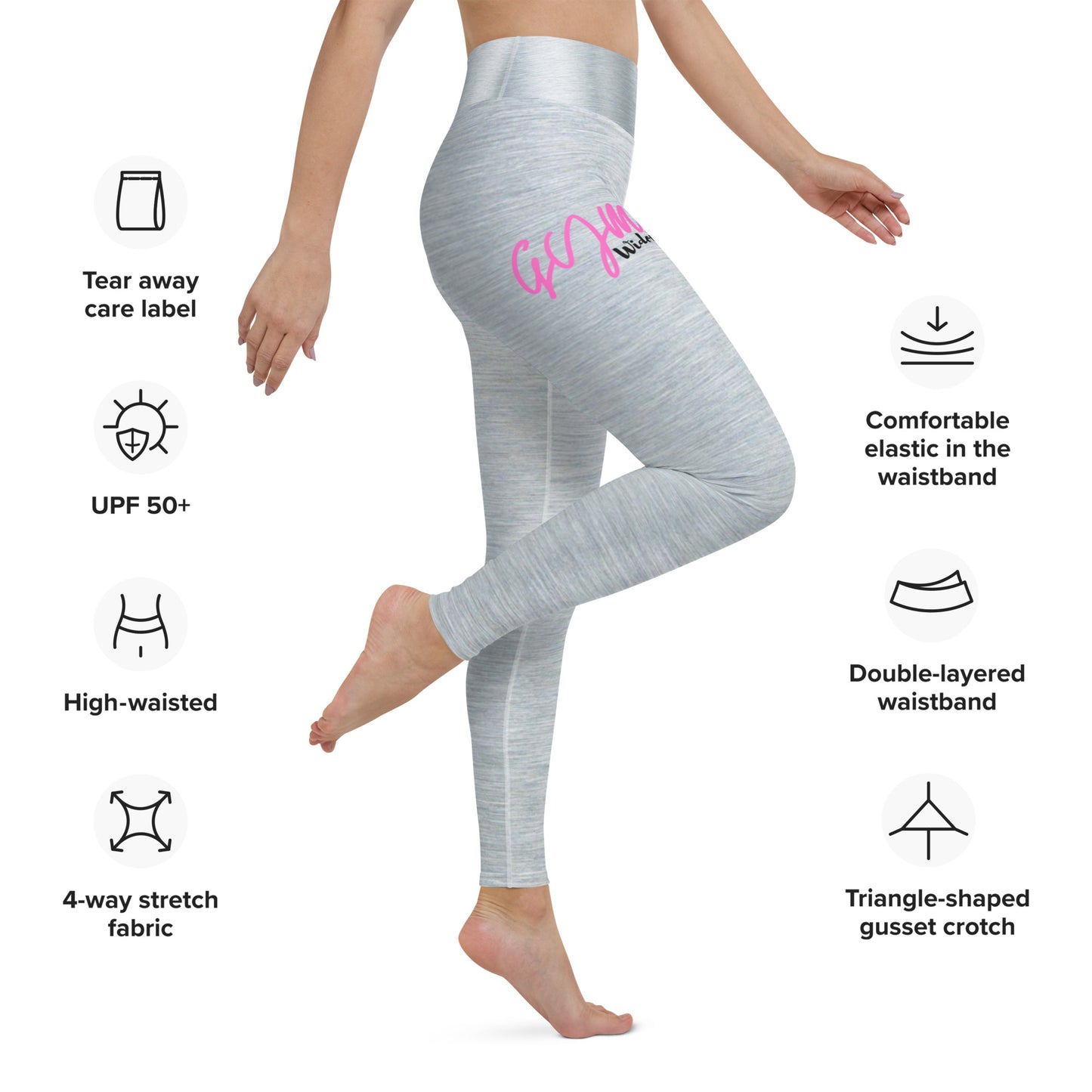 GymWidowz Yoga Leggings - Brushed Alloy