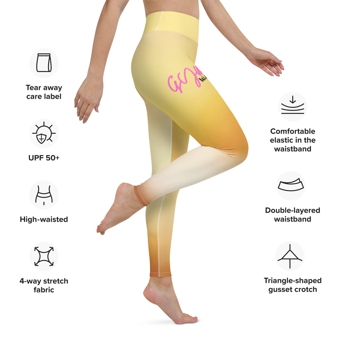 GymWidowz Yoga Leggings - Morning Sunrise