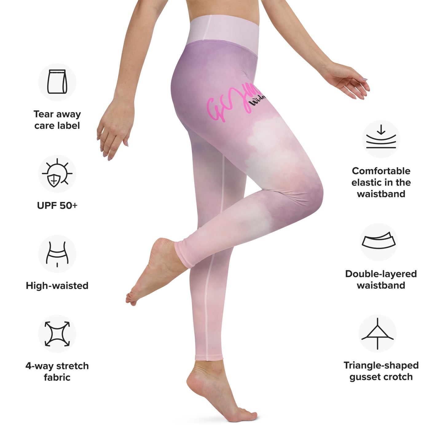 GymWidowz Yoga Leggings - Clouds