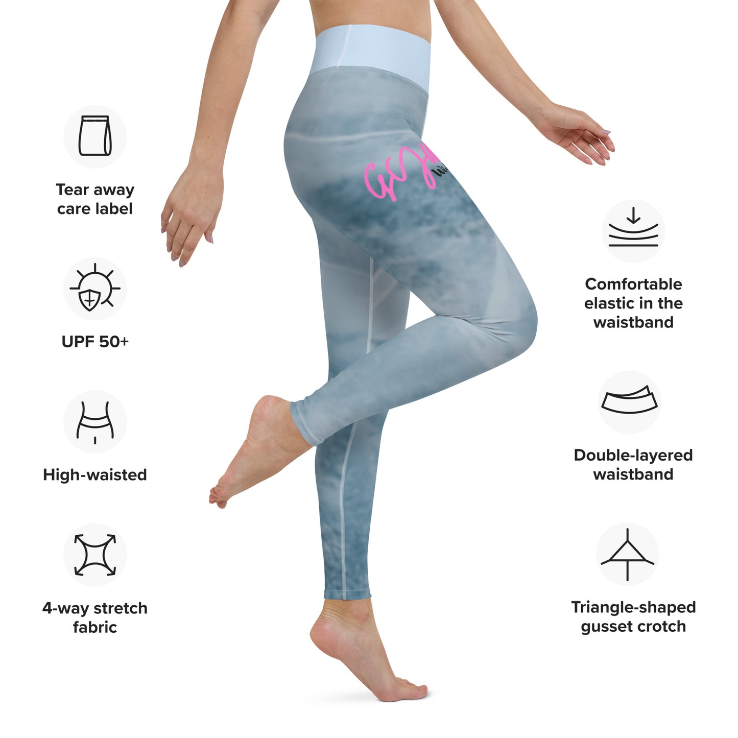 GymWidowz Yoga Leggings - Cracked ice