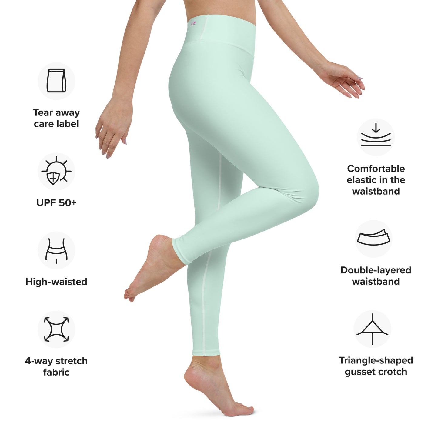 GymWidowz Yoga Leggings - Light Green