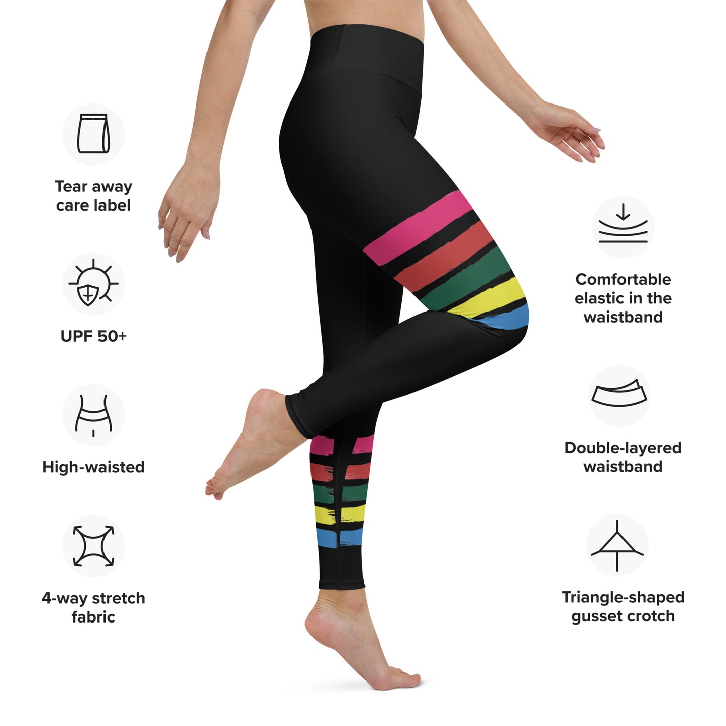 GymWidowz Yoga Leggings - Stripes