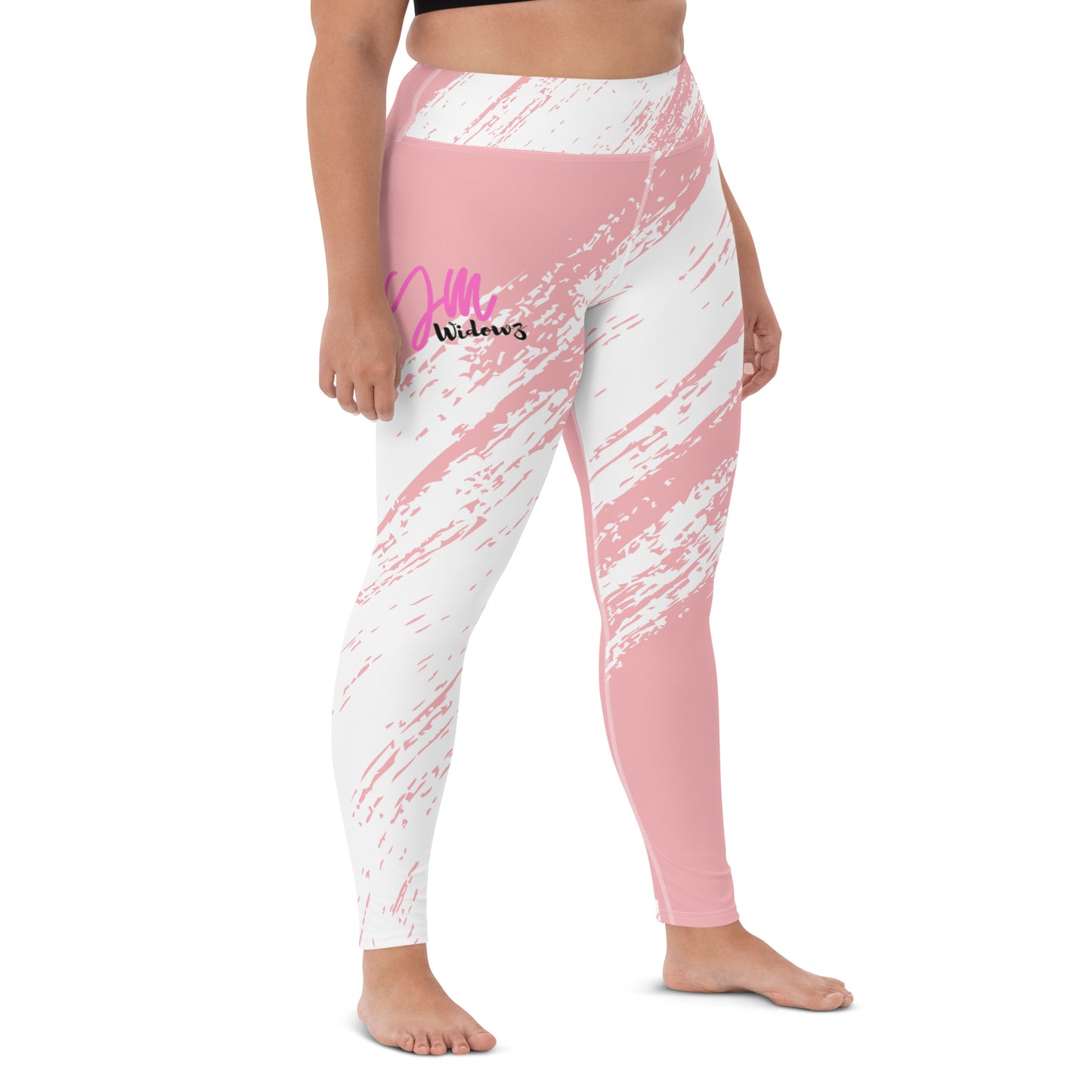 GymWidowz Yoga Leggings - Distressed Pink