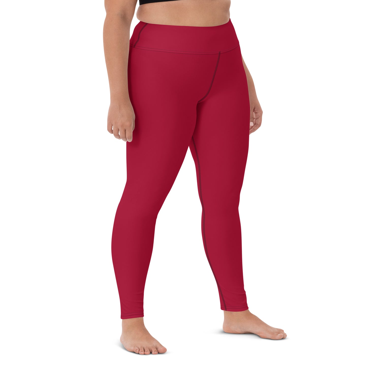 GymWidowz Yoga Leggings - Dark Red