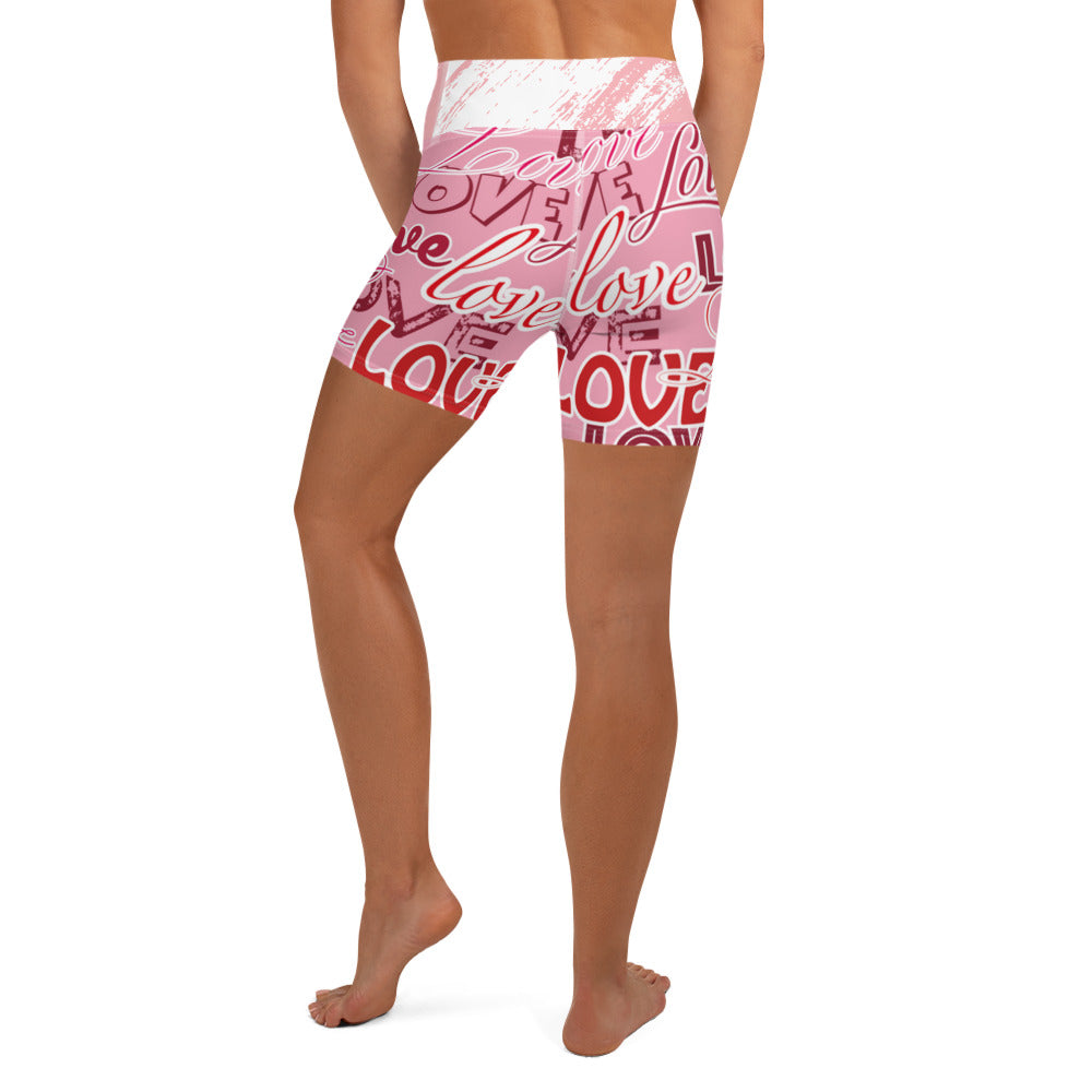 GymWidowz Yoga Shorts - Love Collection