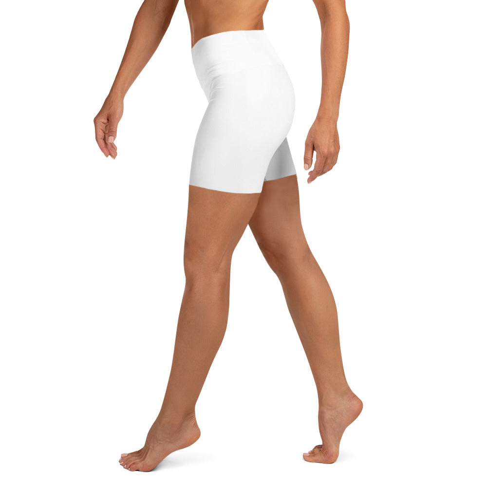 GymWidowz Yoga Shorts - White