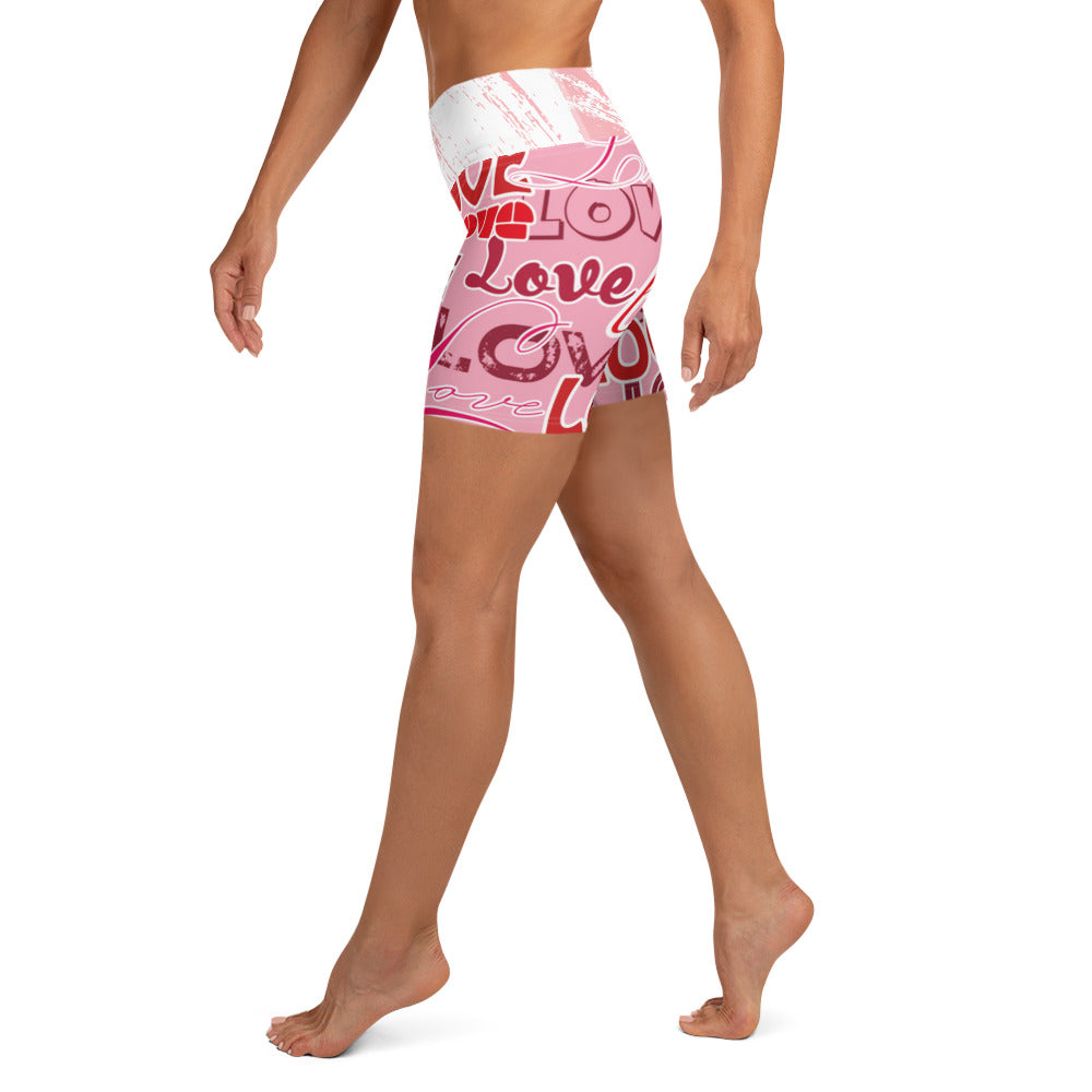 GymWidowz Yoga Shorts - Love Collection